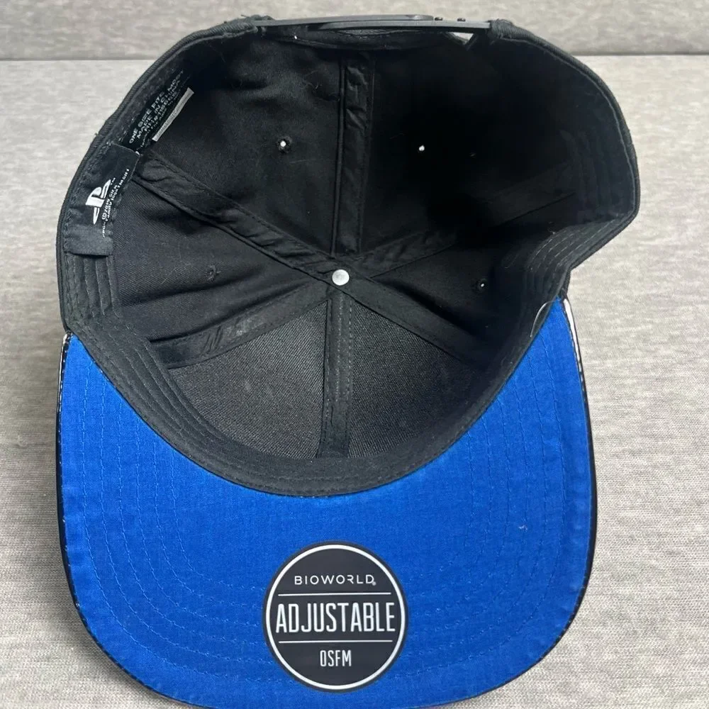 Playstation Controller Symbols Bioworld Adjustable‎ Snapback Cap Hat Black NWOT